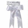 LOMEY® Hand-Tied Bouquet Wrap - White Satin with Ribbon : Wholesale Flowers : Floral Supplies