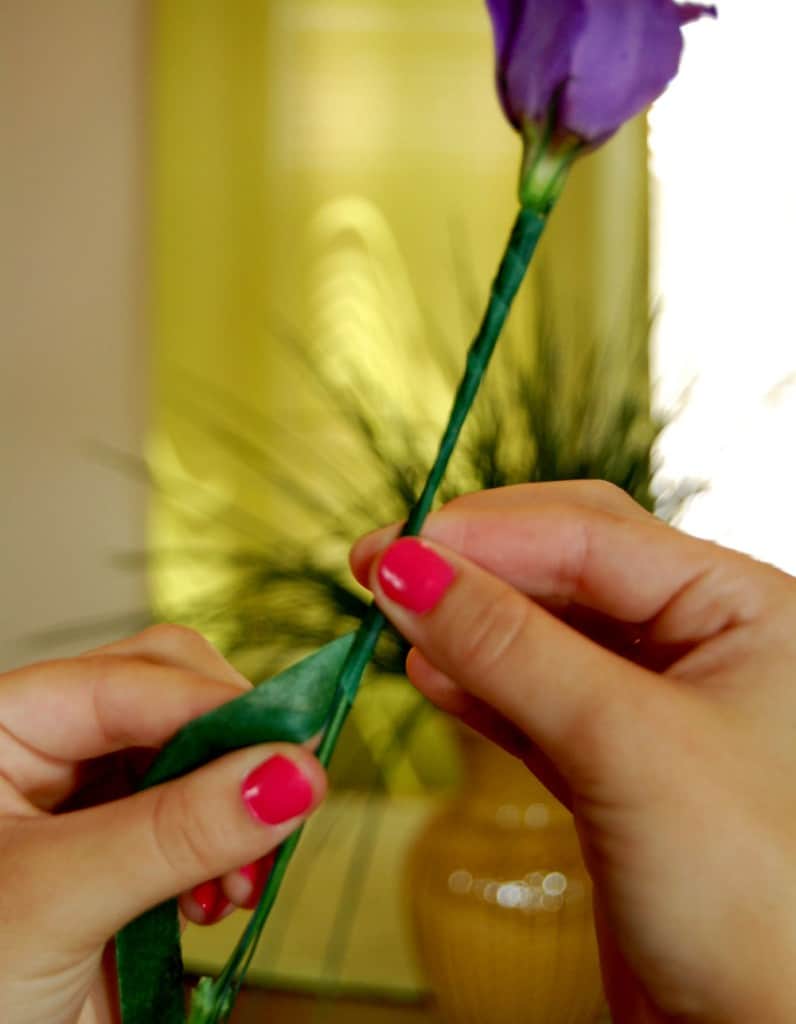 How to Make Flowers Stronger - Wiring Wedding Flowers!