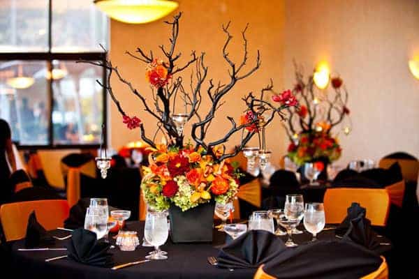Halloween Themed Wedding centerpiece