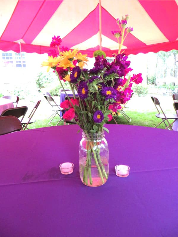 rustic mason jar flowers