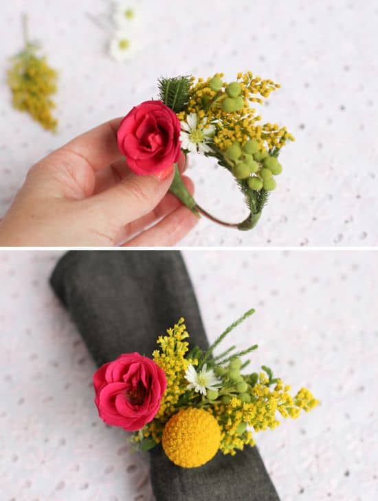 Fresh fLower Napkin ring