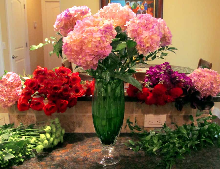 Step 3 - Add Hydrangeas