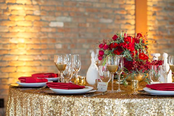 Red centerpiece