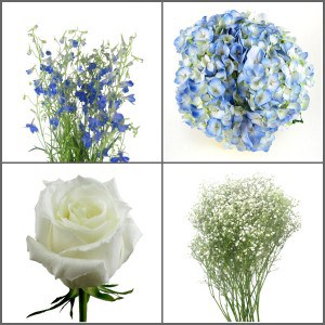 Blue Baby Shower Flower Pack
