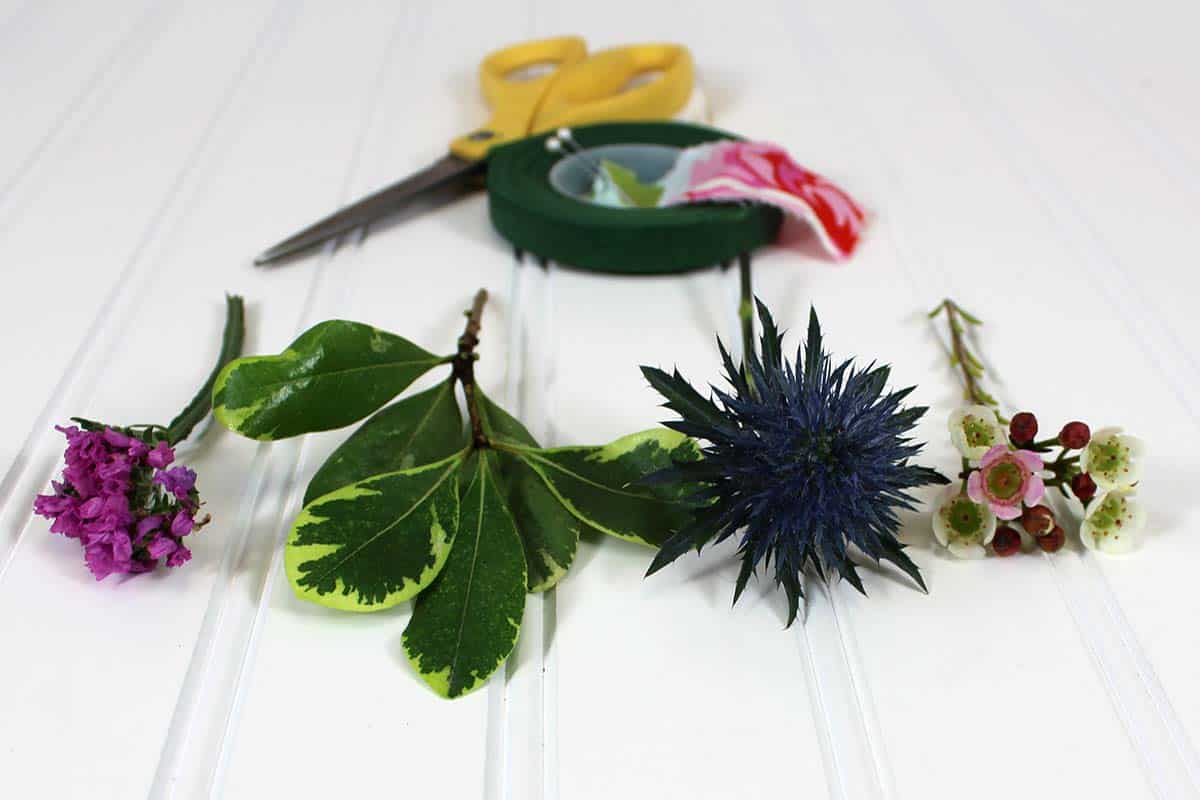 Supplies For Boutonniere Tutorial