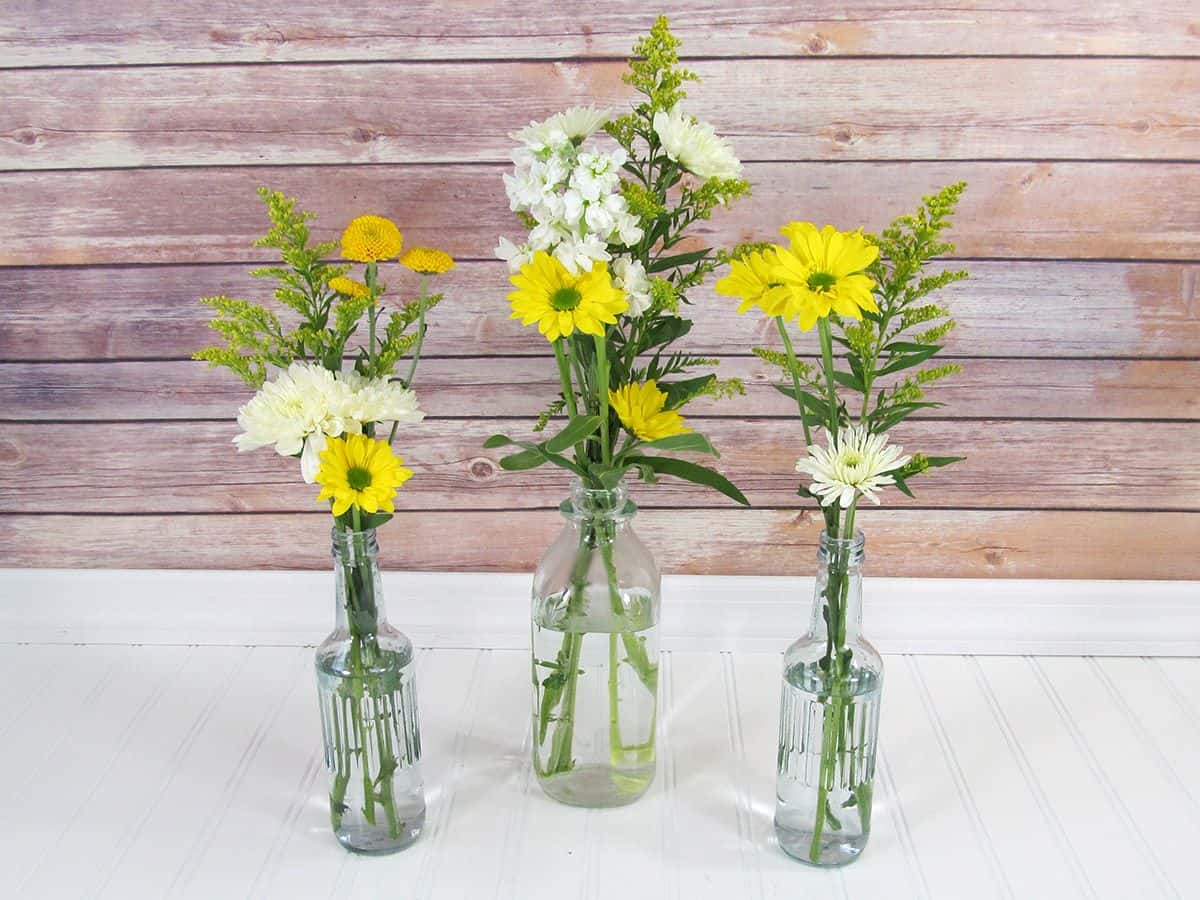 Step 6 - Simple Version Yellow Wildflower Centerpiece