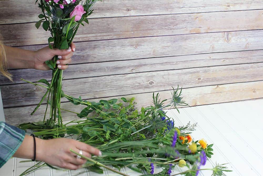 Adding the second bunch of flowers