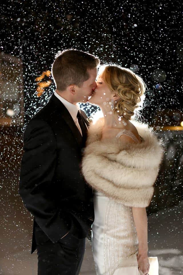 reasons to have a winter wedding snow