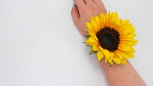 A sunflower corsage