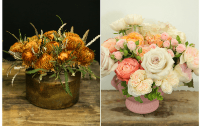 Rustic + Vintage Flower Arrangements With Touches of Fall Colors