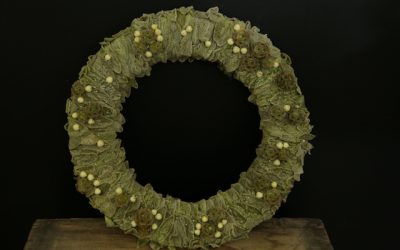 DIY Lambs Ear Pantone Green Wreath