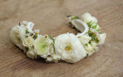 DIY Fresh Floral Headband for Brides