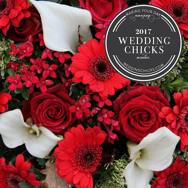 DIY Bride, Wedding Chicks, Wedding Vendor, red and white flowers