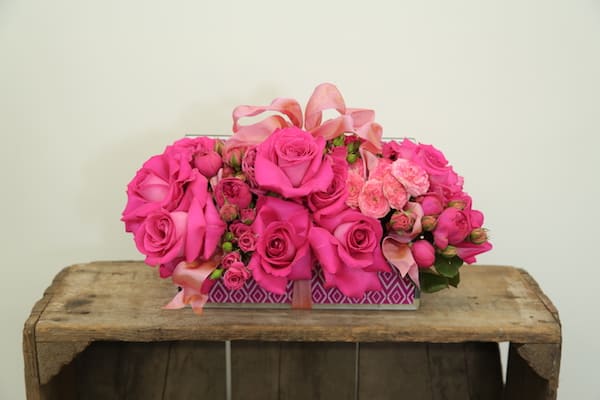 Pink Jewelry Box floral arrangement