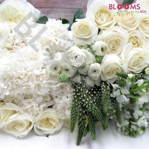 Floral Packs, Eddie Zaratsian, Blooms By The box, White Bouquet, Wedding