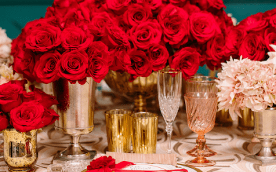 Glamorous Red Hollywood inspired Wedding Feature