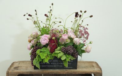 DIY Deep Purple Grape Floral Arrangment