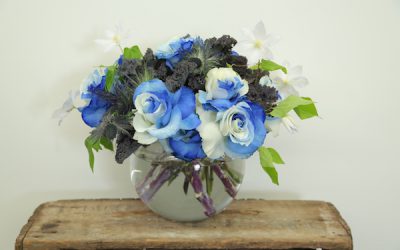 How to Create a Beautiful Dyed Blue Rose Arrangement