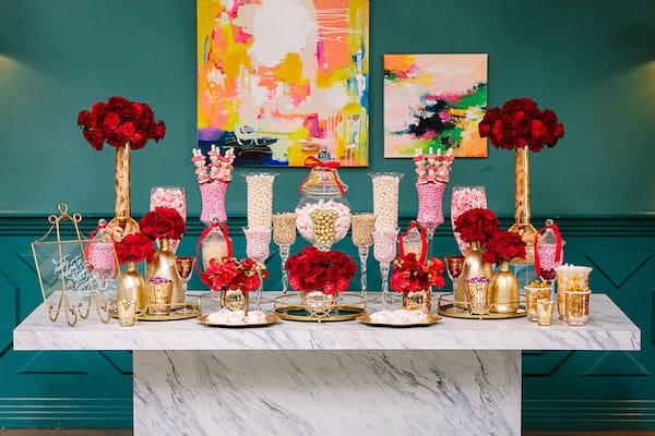 Hollywood Wedding, Luxury Wedding, Red Wedding, Tablescape, Wedding Inspiration, wedding candy bar