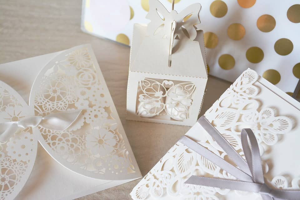 ornate white stationary
