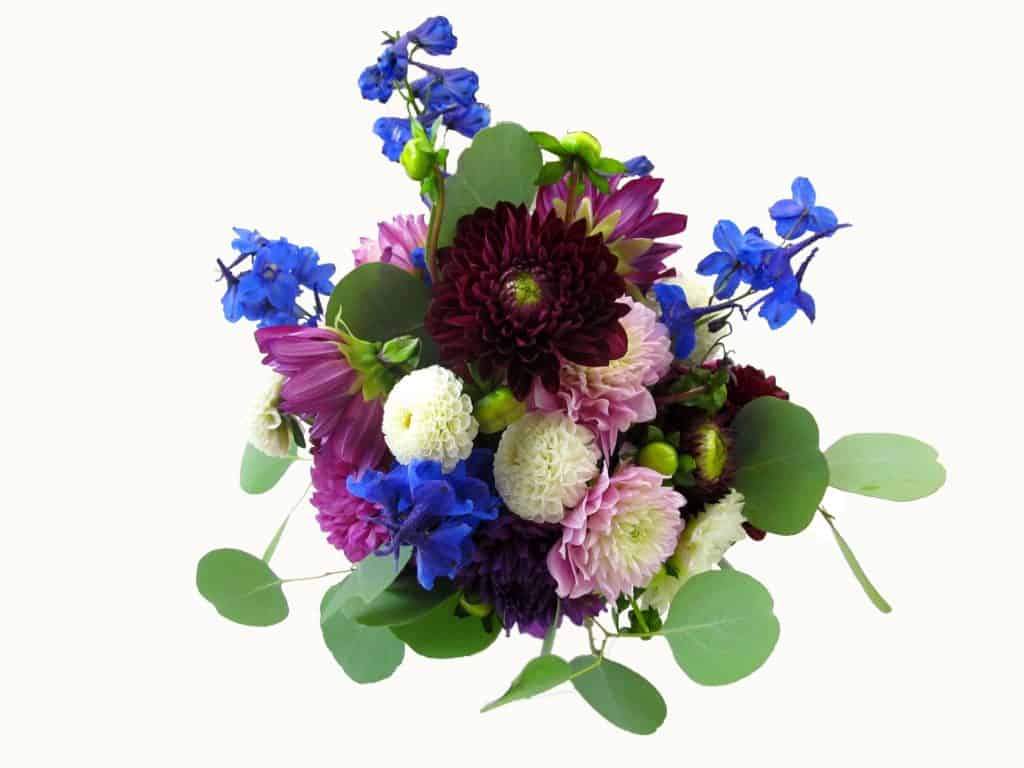 Berry Dahlia Centerpiece