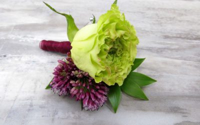 DIY Green Rose Boutonniere
