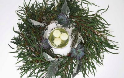 DIY Silver Eucalyptus Wreath
