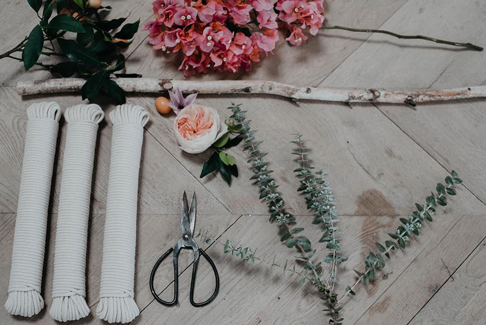 DIY Macrame Wall Hanging supplies needed