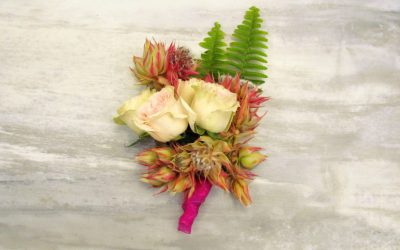 DIY Blushing Bride Boutonniere