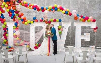 Citrus Wedding Delight with Green Wedding Shoes