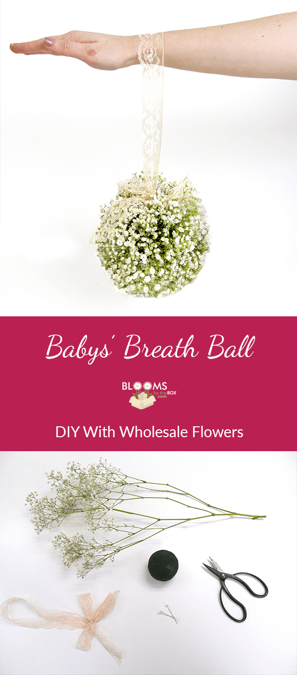 DIY Flower Girl Baby's Breath Ball Blooms By The Box