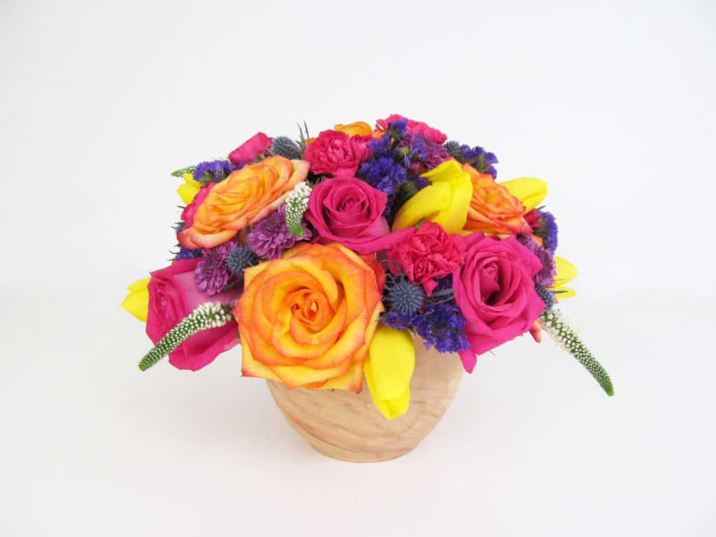 bright floral centerpiece