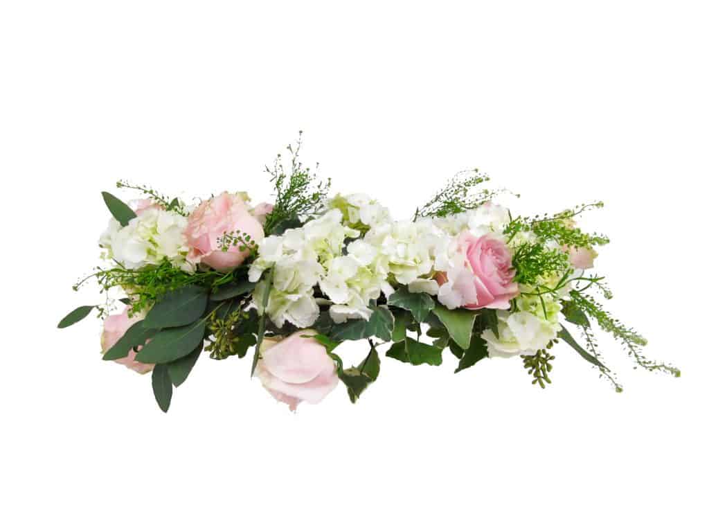 pink and white floral chandelier