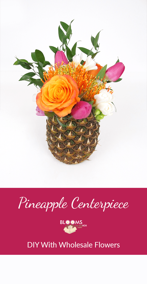 DIY pineapple centerpiece