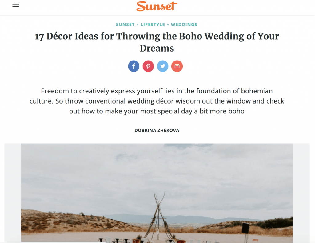 sunset.com website screenshot