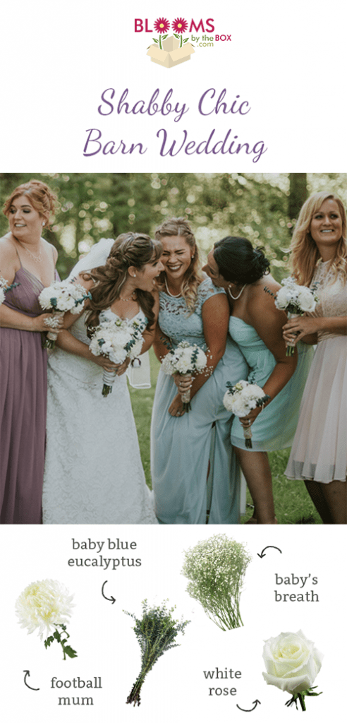 Shabby chic barn wedding flowers needed