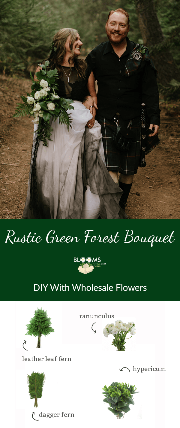 Rustic Green Forest Bouquet by Blooms by the Box