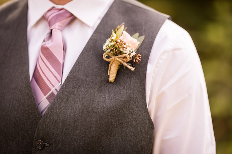 Rustic wedding boutonniere