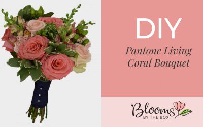 DIY Pantone Living Coral Bouquet