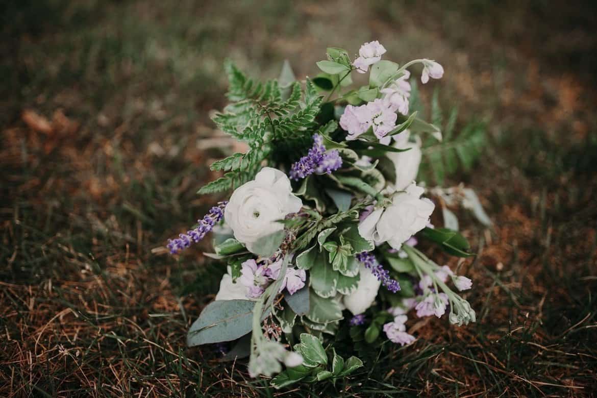 purple white and green flowers