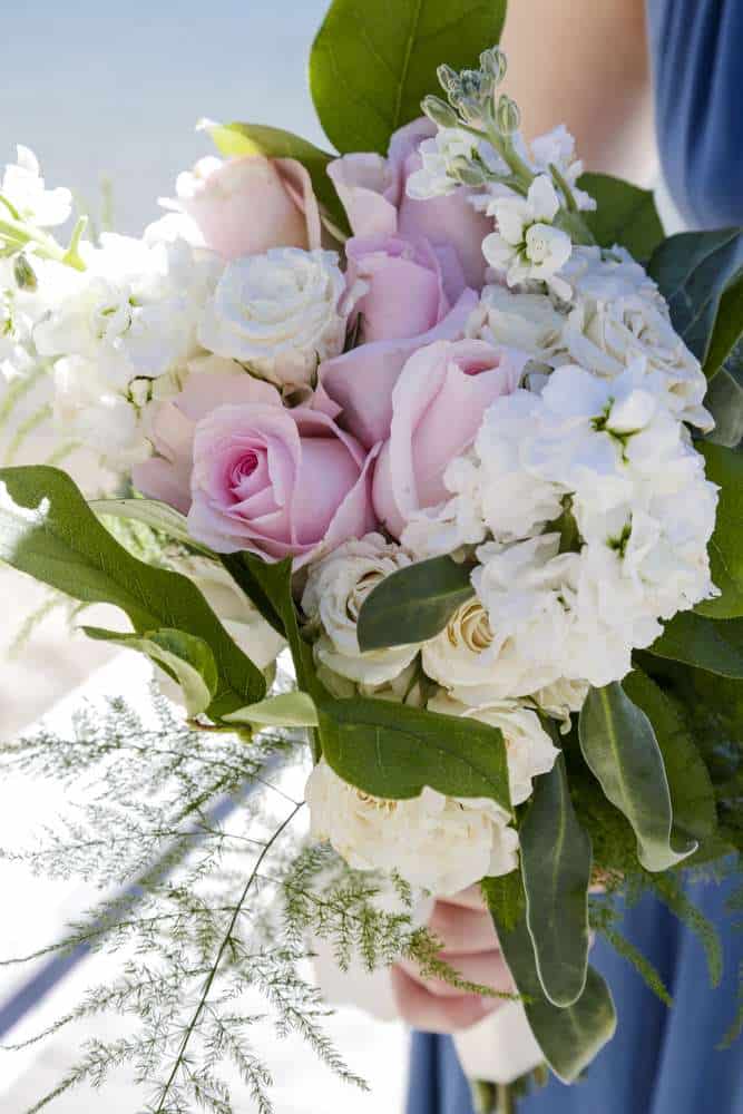Pink and white flower bouquet