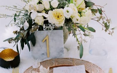 Wintry White Wedding Centerpieces