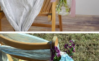 DIY Aisle Chair Flowers Featured on Emmaline Bride