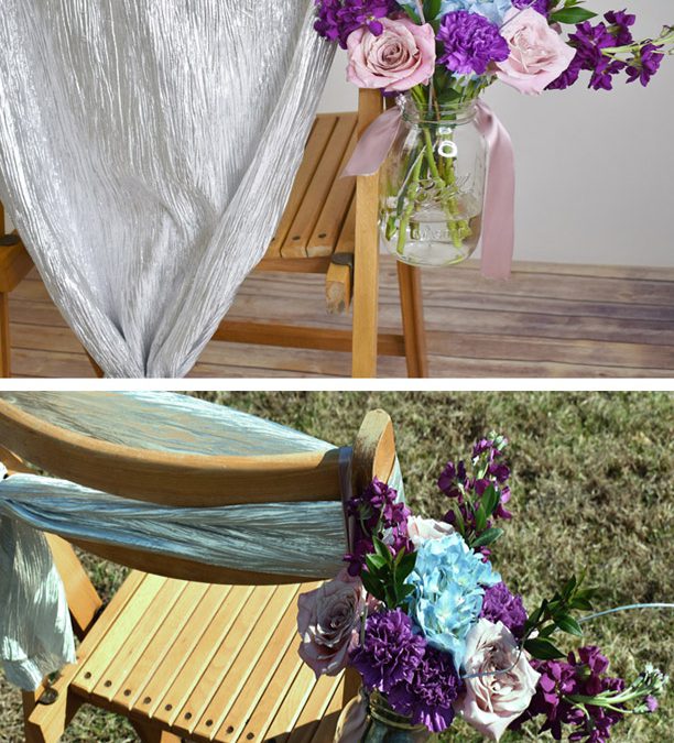DIY Aisle Chair Flowers Featured on Emmaline Bride
