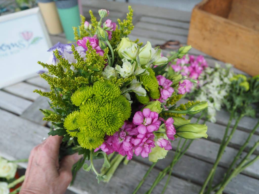creating wildflower bouquet