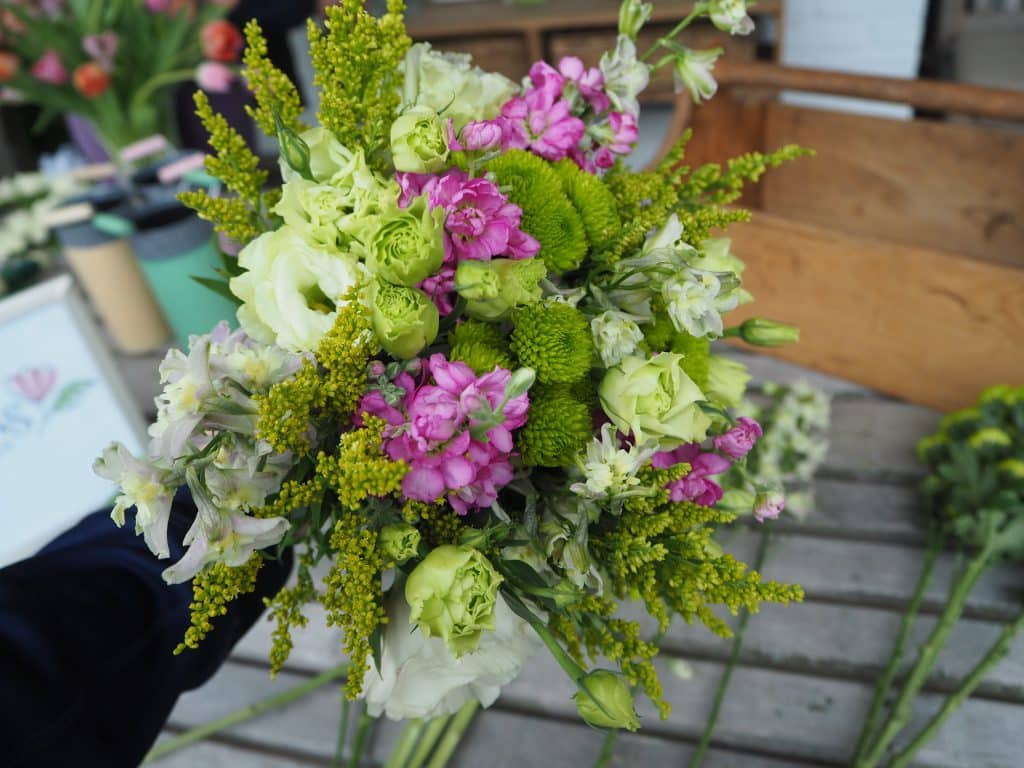 creating wildflower bouquet