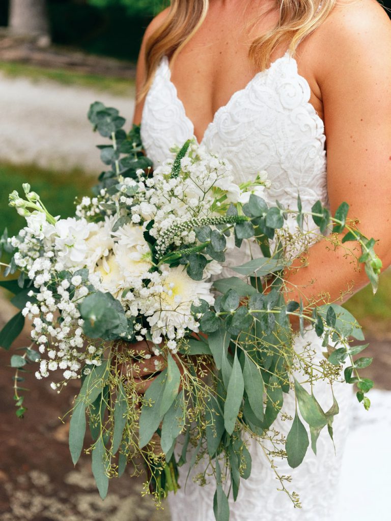 Eucalyptus and white flowers Bouquet