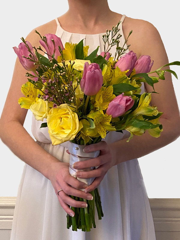 Person Holding up Finished Bouquet