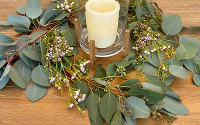 DIY Rustic Eucalyptus Centerpiece