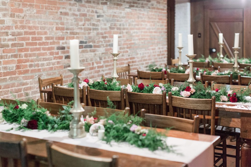 Mistakes Couples Make With Reception Table flowers and candles